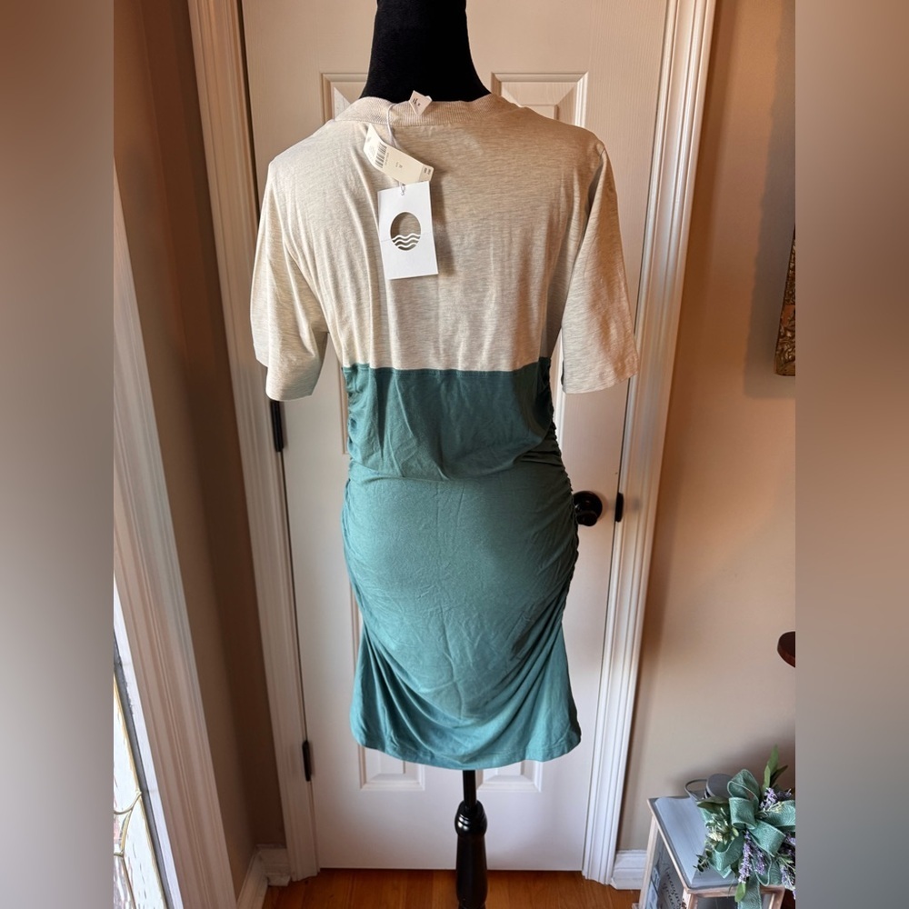 Daily Practice X Anthropologie Colorblock Side-Ruched Mini Dress - Medium -NWT - Picture 7 of 12
